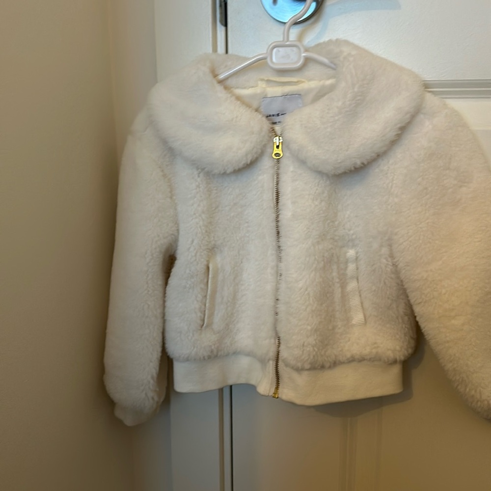 Girls faux fur bomber jacket